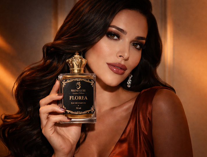 Woman with perfume